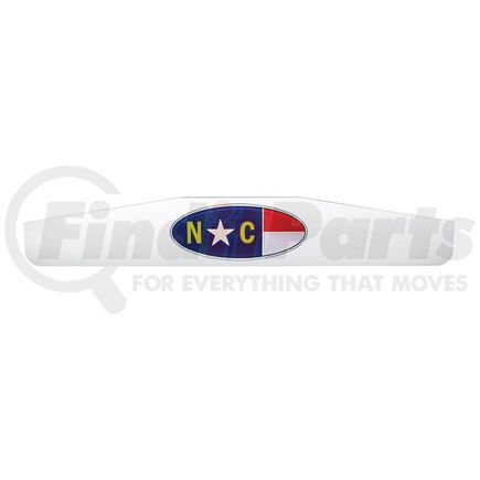 United Pacific 67017 Mud Flap Weight Mud Flap Weight - 4" x 24", Chrome Bottom, with Oval North Carolina Flag Emblem