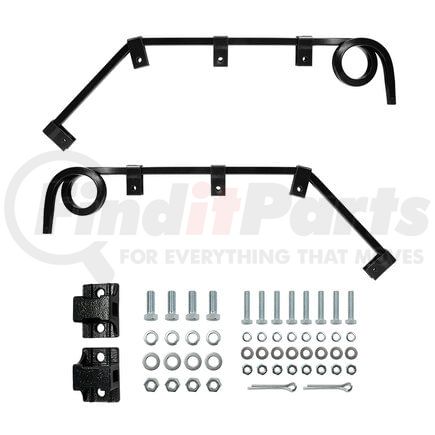 67037 by UNITED PACIFIC - Angled Mud Flap Hanger - Black, with Mounting Hardware, with 1 Coil