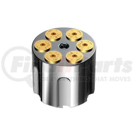 70228 by UNITED PACIFIC - Manual Transmission Shift Knob - Aluminum, Gun Cylinder Style, Chrome Finish