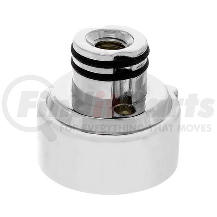70665B by UNITED PACIFIC - Gearshift Knob Mounting Adapter - 1", Chrome, Vertical, O-Ring Design, with LED Mount, for Eaton-Fuller 9/10 Speed Shifters
