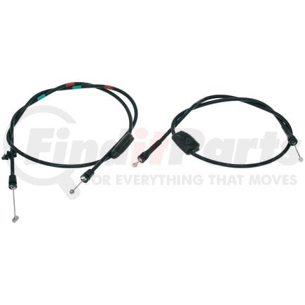 912-557 by DORMAN - Door Latch Release Cable - Plastic, Steel, Button Type, Without Bracket