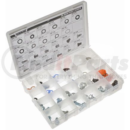 990-600 by DORMAN - Engine Oil Drain Plug And Gaskets Tech Tray (23 SKUs / 79 Pieces)