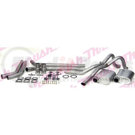 89023 by WALKER EXHAUST - Exhaust Muffler - Aluminized Steel Header with Split Rear Exit