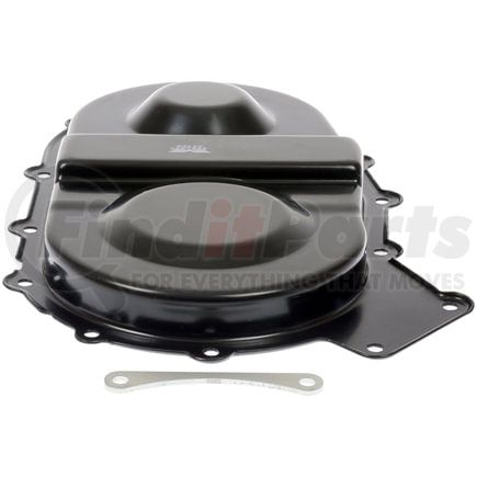 265-972 by DORMAN - Automatic Transmission Case Cover - Steel, Black, 13 Mounting Holes