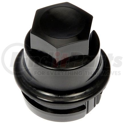 611-959 by DORMAN - M27-2.0 Black Wheel Nut Cover - Threaded Type