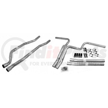 89004 by WALKER EXHAUST - DynoMax Universal Header-Back Dual Exhaust Kit - Includes Hardware