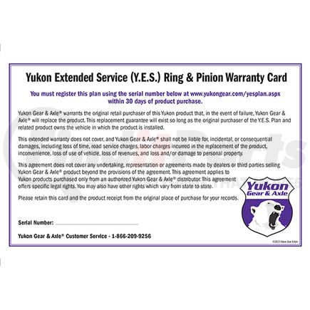 YESRP by YUKON - Yukon Extended Service plan for ring & pinion