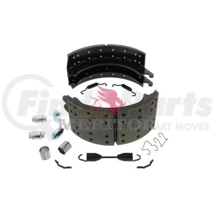 XKEG4515Q by MERITOR - Drum Brake Shoe Kit - 7.00" Width, Black Dip Coating, for 16.50" Brake Diameter