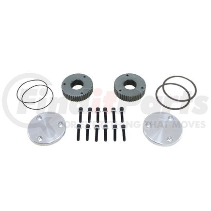 YHC50002 by YUKON - Yukon Hardcore Drive Flange Kit Dana 44 30spl Outer Stubs w/ Non-Engraved Caps