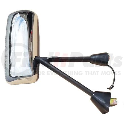 TR045-KMC-R by TORQUE PARTS - Door Mirror - Passenger Side, Chrome, Power, Heated, for 1990-2012 Kenworth T T600/T660/T800