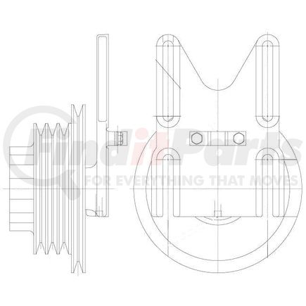 1077-07735-09X by KIT MASTERS - Kysor-Style Hub - Remanufactured