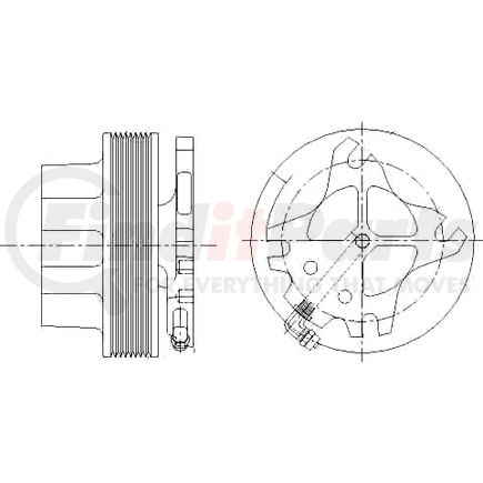 1077-07929-17X by KIT MASTERS - Kysor-Style Hub - Remanufactured