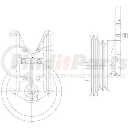 1077-07935-04X by KIT MASTERS - Kysor-Style Hub - Remanufactured