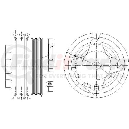 1077-08092-01X by KIT MASTERS - Kysor-Style Hub - Remanufactured