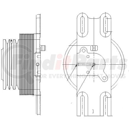 1077-08115-04X by KIT MASTERS - Kysor-Style Hub - Remanufactured