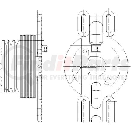 1077-08265-03X by KIT MASTERS - Kysor-Style Hub - Remanufactured