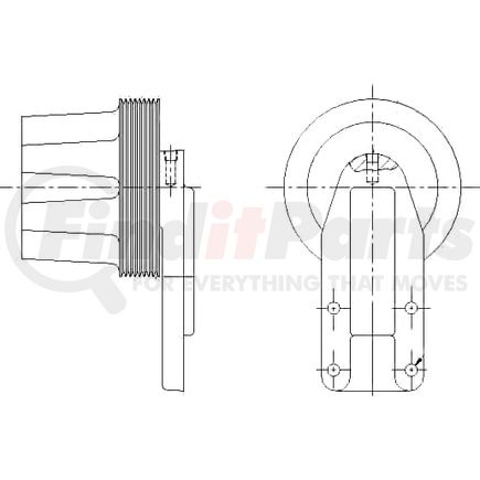 1077-09015-01X by KIT MASTERS - Kysor-Style Hub - Remanufactured