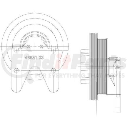1077-09303-08 by KIT MASTERS - Kysor-Style Hub - New