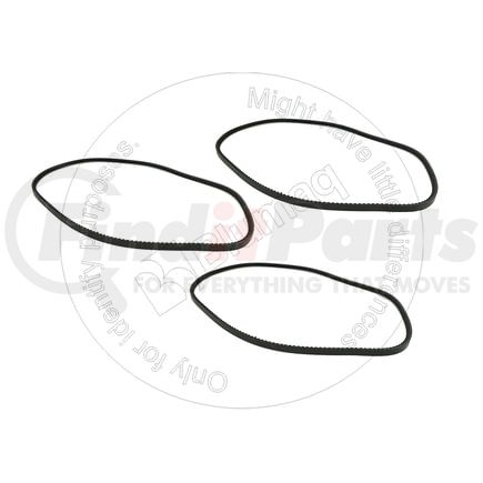 2S8268 by BLUMAQ - V-Belts - Set of 3, 80.98" Length, 0.69" Width, Cogged, fits Caterpillar