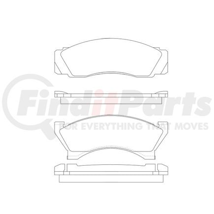 E10701020 by BENDIX - Formula Blue™ Hydraulic Brake Pads - Semi-Metallic, Without Shims, Rear, 7038A-D102 FMSI