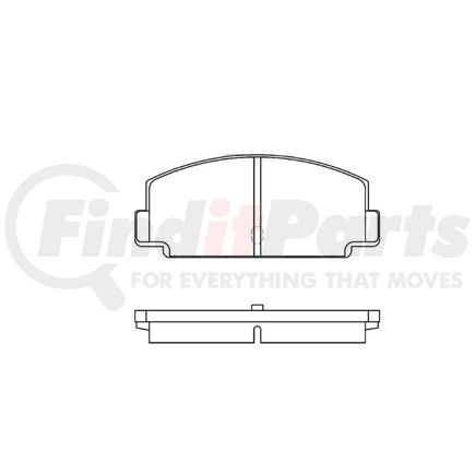 E10701120 by BENDIX - Formula Blue™ Hydraulic Brake Pads - Semi-Metallic, Without Shims, Front, 785-D112 FMSI