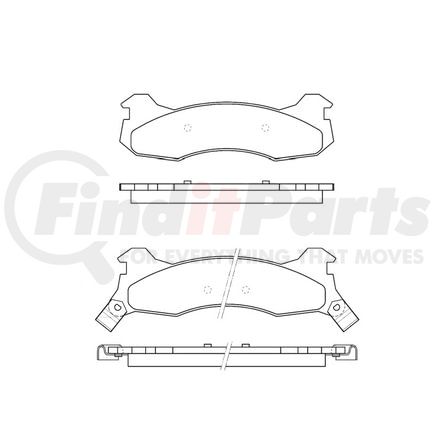 E10702040 by BENDIX - Formula Blue™ Hydraulic Brake Pads - Semi-Metallic, Without Shims, Rear, 7124A-D204, 7124A-D343 FMSI