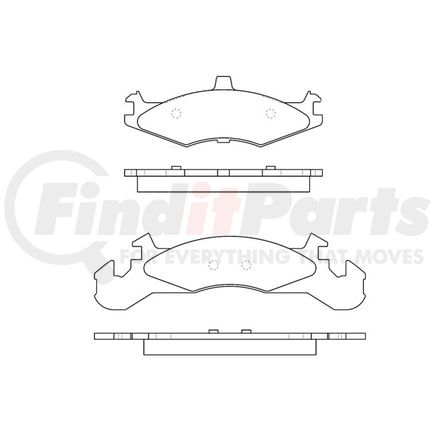 E10702210 by BENDIX - Formula Blue™ Hydraulic Brake Pads - Semi-Metallic, Without Shims, Front, 7139A-D221 FMSI