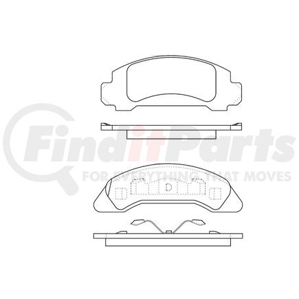 E10703260 by BENDIX - Formula Blue™ Hydraulic Brake Pads - Semi-Metallic, Without Shims, Front, 7224-D326 FMSI