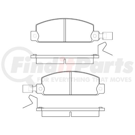 E10701340 by BENDIX - Formula Blue™ Hydraulic Brake Pads - Semi-Metallic, Without Shims, Front, 7065-D134 FMSI