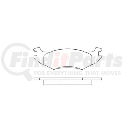 E10701420 by BENDIX - Formula Blue™ Hydraulic Brake Pads - Semi-Metallic, Without Shims, Front, 7074A-D142 FMSI