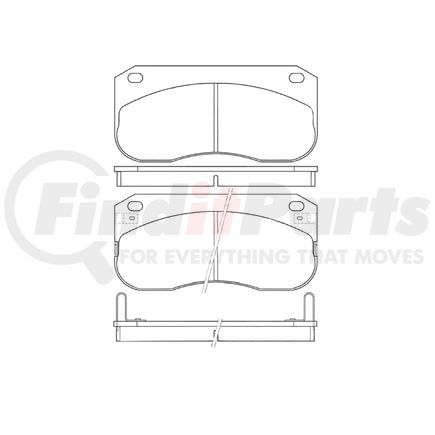 E10706240 by BENDIX - Formula Blue™ Hydraulic Brake Pads - Semi-Metallic, Without Shims, Front, 7499-D624 FMSI