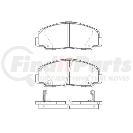 E10704900 by BENDIX - Formula Blue™ Hydraulic Brake Pads - Semi-Metallic, Without Shims, Front, 7370-D490 FMSI