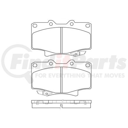 E10905020 by BENDIX - Formula Blue™ Hydraulic Brake Pads - Premium Semi-Metallic, With Shims, Front, RH and LH, 7298-D502 FMSI