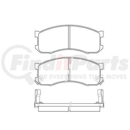 E10904280 by BENDIX - Formula Blue™ Hydraulic Brake Pads - Premium Semi-Metallic, With Shims, Front, 7317-D428 FMSI