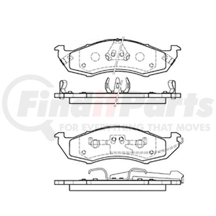 E10905760 by BENDIX - Formula Blue™ Hydraulic Brake Pads - Premium Semi-Metallic, With Shims
