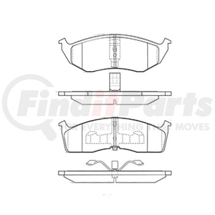 E10907300 by BENDIX - Formula Blue™ Hydraulic Brake Pads - Premium Semi-Metallic, With Shims