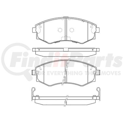 E10907000 by BENDIX - Formula Blue™ Hydraulic Brake Pads - Premium Semi-Metallic, With Shims, Front, 7329-D449, 7342-D462, 7349-D469, 7342-D485, 7329-D700, 7329-D747, 7765-D887 FMSI