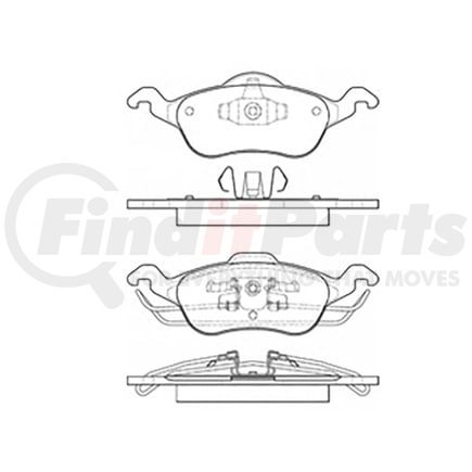E10908160 by BENDIX - Formula Blue™ Hydraulic Brake Pads - Premium Semi-Metallic, With Shims