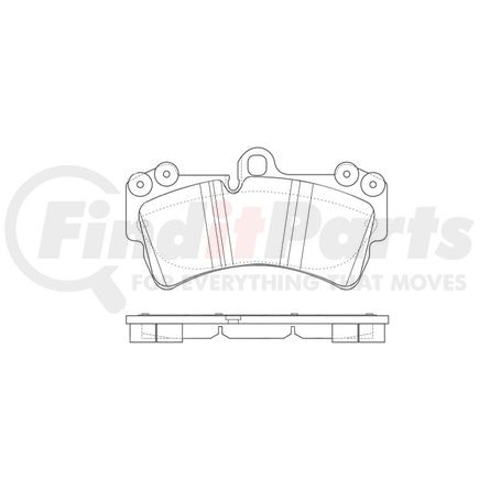 E10909770 by BENDIX - Formula Blue™ Hydraulic Brake Pads - Premium Semi-Metallic, With Shims, Front, 7878-D977, 7878-D1014 FMSI