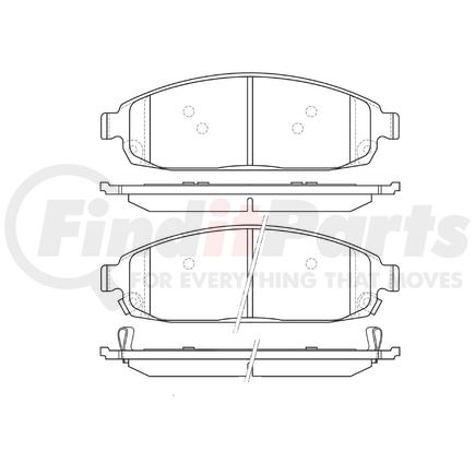 E10910800 by BENDIX - Formula Blue™ Hydraulic Brake Pads - Premium Semi-Metallic, With Shims, Front, 7985-D1080 FMSI