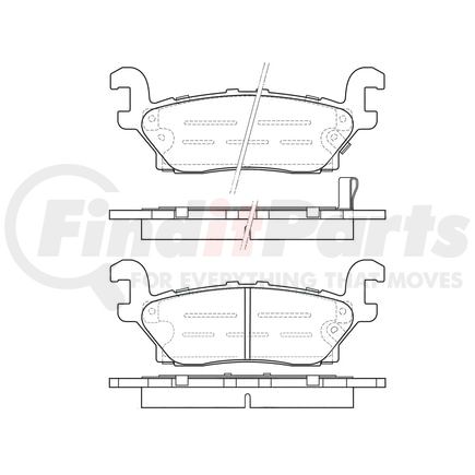 E10911200 by BENDIX - Formula Blue™ Hydraulic Brake Pads - Premium Semi-Metallic, With Shims, Rear, 8226-D1120 FMSI