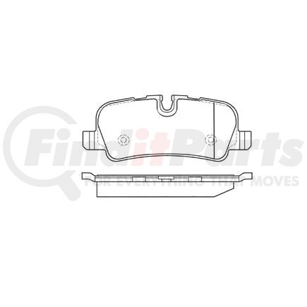 E10910990 by BENDIX - Formula Blue™ Hydraulic Brake Pads - Premium Semi-Metallic, With Shims, Rear, 8203-D1099 FMSI