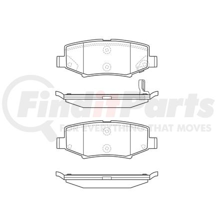 E10912740 by BENDIX - Formula Blue™ Hydraulic Brake Pads - Premium Semi-Metallic, With Shims