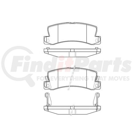 E11003250 by BENDIX - Formula Blue™ Hydraulic Brake Pads - Ceramic, With Shims, Rear, 7223-D235, 7562-D685 FMSI