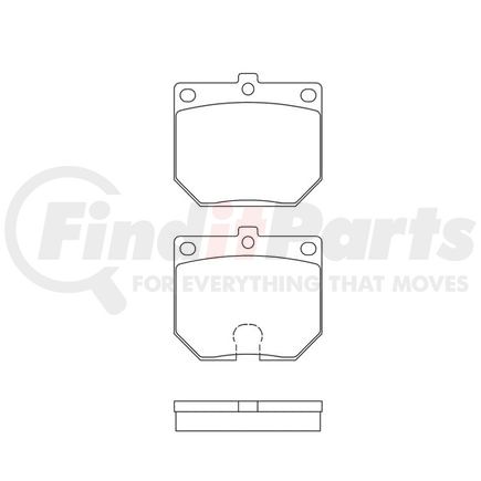 E11001140 by BENDIX - Formula Blue™ Hydraulic Brake Pads - Ceramic, With Shims, Front, 794-D57, 795-D57, 7047-D114, 795-D161, 7100-D173, 7150-D238, 7100-D244, 7150-D246 FMSI