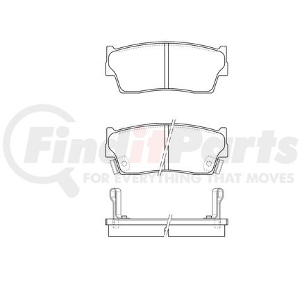 E11004180 by BENDIX - Formula Blue™ Hydraulic Brake Pads - Ceramic, With Shims, Front, 7305-D418 FMSI