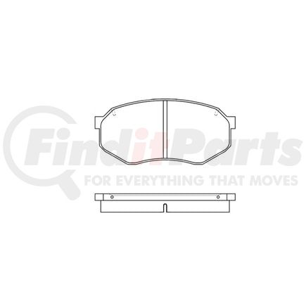 E11003890 by BENDIX - Formula Blue™ Hydraulic Brake Pads - Ceramic, With Shims, Front, 7163-D258, 7276-D389, 7320-D433, 7320-D589 FMSI