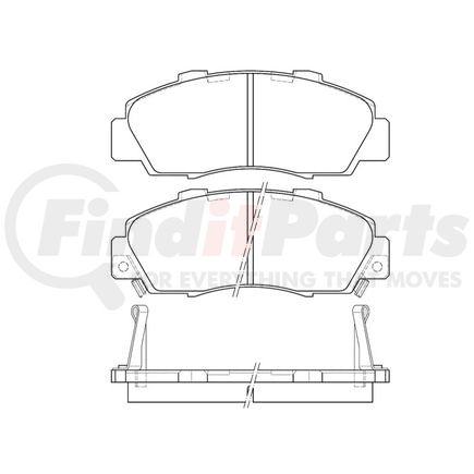 E11005030 by BENDIX - Formula Blue™ Hydraulic Brake Pads - Ceramic, With Shims, Front, 7382-D503 FMSI