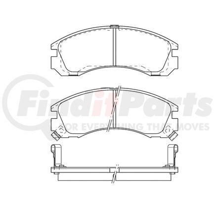 E11005300 by BENDIX - Formula Blue™ Hydraulic Brake Pads - Ceramic, With Shims, Front, 7412-D530, 7412-D723 FMSI