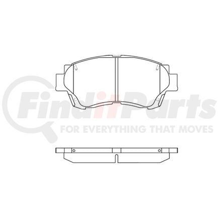 E11004760 by BENDIX - Formula Blue™ Hydraulic Brake Pads - Ceramic, With Shims, Front, 7357-D476, 7357-D697, 7357-D718, 7615-D744 FMSI
